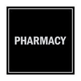 Square Pharmacy Sign with Adhesive Tape, Mounts On Any Surface, Weather Resistant
