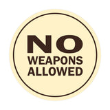 Signs ByLITA Circle No Weapons Allowed Sign