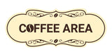Designer Coffee Area Wall or Door Sign