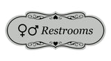 Designer Restrooms Gender Symbols Wall or Door Sign