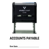 ACCOUNTS PAYABLE Due Date Self Inking Rubber Stamp