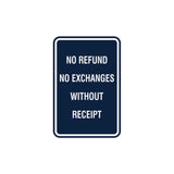 Portrait Round No Refund No Exchanges Without Receipt Sign
