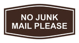 Signs ByLITA Fancy No Junk Mail Please Sign