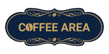 Designer Coffee Area Wall or Door Sign