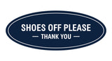 Oval Shoes Off Please Thank You Sign