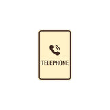Portrait Round Telephone Sign With Adhesive Tape