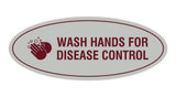 Oval Wash Hands For Disease Control Sign