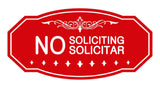 Signs ByLITA Victorian No Soliciting No Solicitar Sign