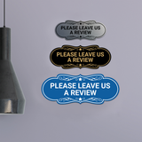 Designer Please Leave Us a Review Wall or Door Sign