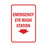 Portrait Round Emergency Eye Wash Station Sign