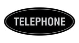 Oval TELEPHONE Sign