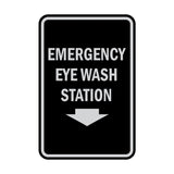 Portrait Round Emergency Eye Wash Station Sign