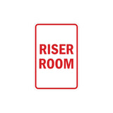 Portrait Round Riser Room Sign with Adhesive Tape, Mounts On Any Surface, Weather Resistant