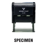Black SPECIMEN Self Inking Rubber Stamp