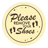 PLEASE REMOVE SHOES Circle Wall Door Sign