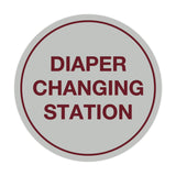 Signs ByLITA Circle Diaper Changing Station Sign
