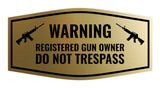 Fancy Warning Registered Gun Owner Do Not Trespass Sign