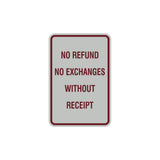 Portrait Round No Refund No Exchanges Without Receipt Sign