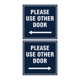 Signs ByLITA Square please use other door sign set with Adhesive Tape, Mounts On Any Surface, Weather Resistant, Indoor/Outdoor Use
