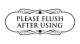 Designer Please Flush After Using Wall or Door Sign