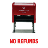 No Refunds Self Inking Rubber Stamp