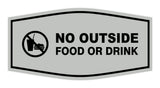 Fancy No Outside Food or Drink Sign