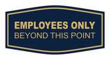 Fancy Employees Only Beyond This Point Sign