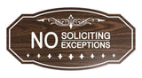 Victorian No Soliciting No Exceptions Sign