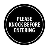 Signs ByLITA Circle Please Knock Before Entering Sign