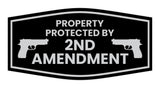Fancy Property Protected By 2nd Amendment Wall or Door Sign