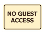 Signs ByLITA Classic Framed No Guest Access Sign