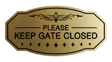 Victorian Please Keep Gate Closed Sign
