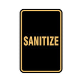 Portrait Round Sanitize Sign