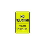 Portrait Round No Soliciting Private Property Sign