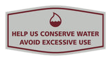 Signs ByLITA Fancy Help Us Conserve Water Avoid Excessive Use Sign
