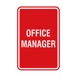 Portrait Round Office Manager Sign