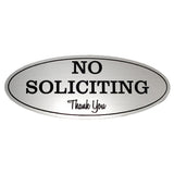 Oval No Soliciting Sign