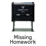 MISSING HOMEWORK Teacher Self Inking Rubber Stamp