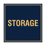 Navy Blue / Gold Signs ByLITA Square Storage Sign