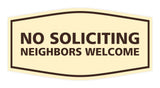 Signs ByLITA Fancy No Soliciting Neighbors Welcome Sign