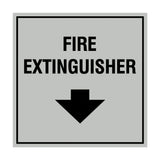 Square Fire extinguisher Sign with Adhesive Tape, Mounts On Any Surface, Weather Resistant