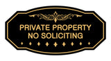 Victorian Private Property No Soliciting Sign