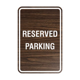 Signs ByLITA Portrait Round Reserved Parking Sign with Adhesive Tape