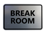Signs ByLITA Classic Framed Break Room Sign