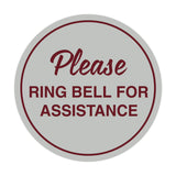 Signs ByLITA Circle Please Ring Bell For Assistance Sign