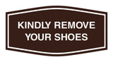 Signs ByLITA Fancy Kindly Remove Your Shoes Sign
