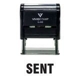 Black SENT Self Inking Rubber Stamp