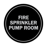 Signs ByLITA Circle Fire Sprinkler Pump Room Sign