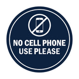 Signs ByLITA Circle No Cell Phone Use Please Sign