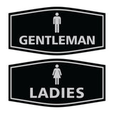 Signs ByLITA Fancy Ladies and Gentlemen Sign Set, 2-Pack